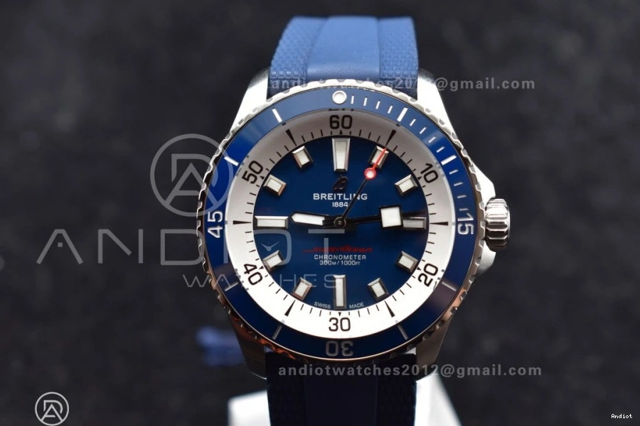 Dial SS Strap Edition SuperOcean Automatic BLSF Blue on Blue 42 A2824 Rubber Best 1:1 0420